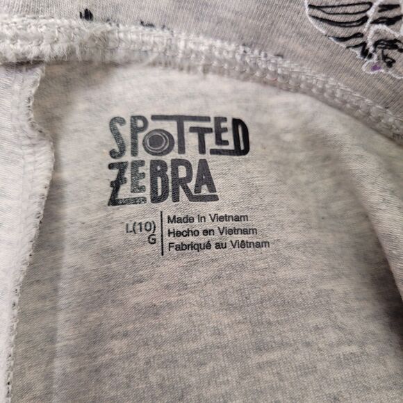 Spotted Zebra Girls Casual Zoo Animals Printed Gray Leggings Size Large (10) - Picture 4 of 9